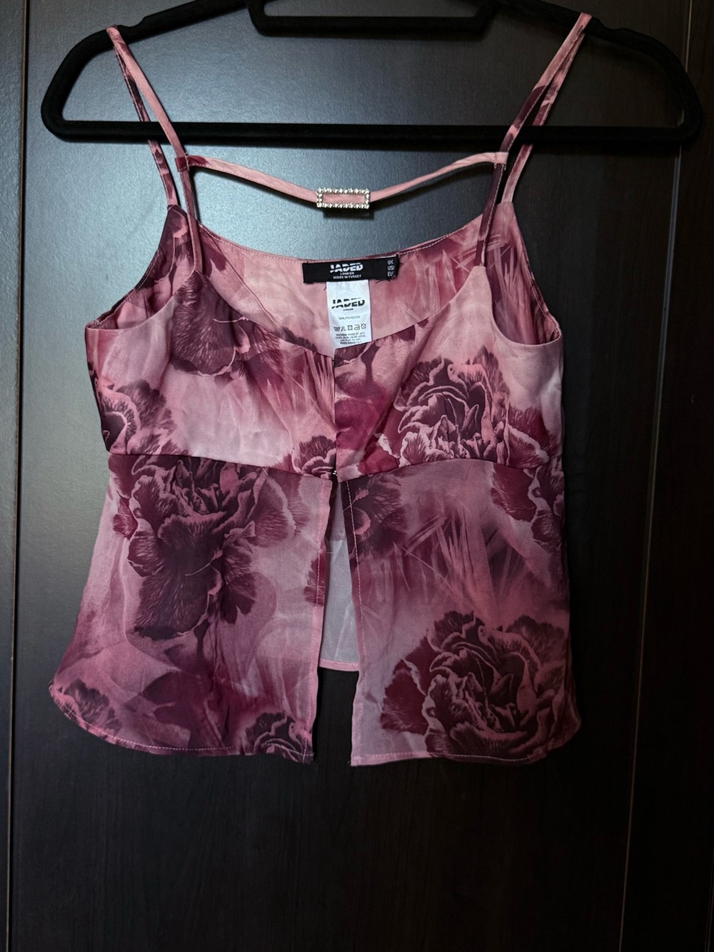 Jaded London Dusty Rose Floral Satin Cami